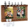 Personalized Romantic Wedding and Anniversary Keepsake Box with Family Statue - Wooden Memory Picture Box for Cherished Keepsakes and Ticket Storage