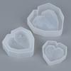 1Pcs 3D Love Heart Design Silicone Cake Mold Diamond Soap Moulds Decorating Tool