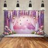 1pc Flower and Butterfly Background Banner Suitable for Wedding Decoration Bridal Gift Giving Event and Photo Background