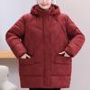 Abrigos de Talla Grande 4XL-8XL para Mujer de Mediana Edad Invierno Parkas Largas con Capucha Casual Gruesos Cálidos Prendas de Exterior Chaquetas de Mujer