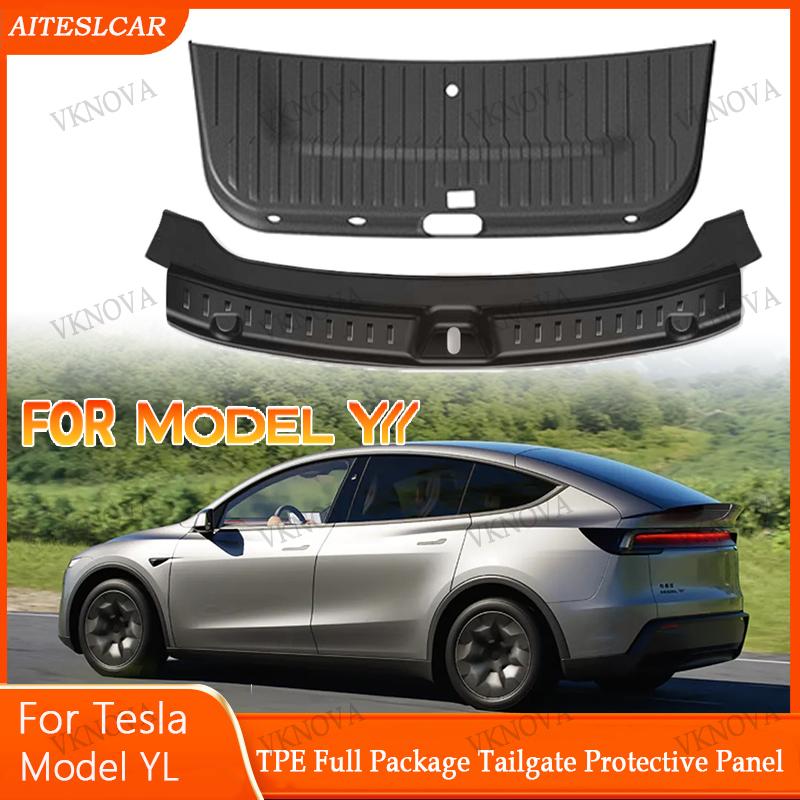 For Tesla Model YL 2025 2026 All-inclusive Rear Trunk Door Anti-dirt Mat TPE Trunk Tailgate Protection Pad Car Accessories