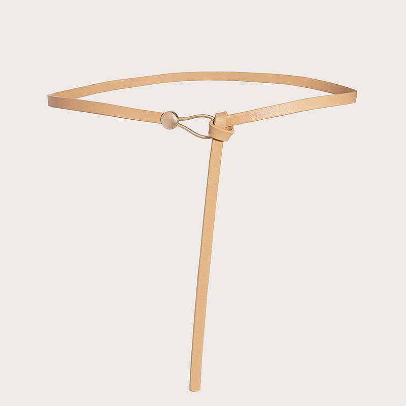 Simple Versatile Belt Knotted Skirt Belt Women's Belt Versatile PU Thin Belt