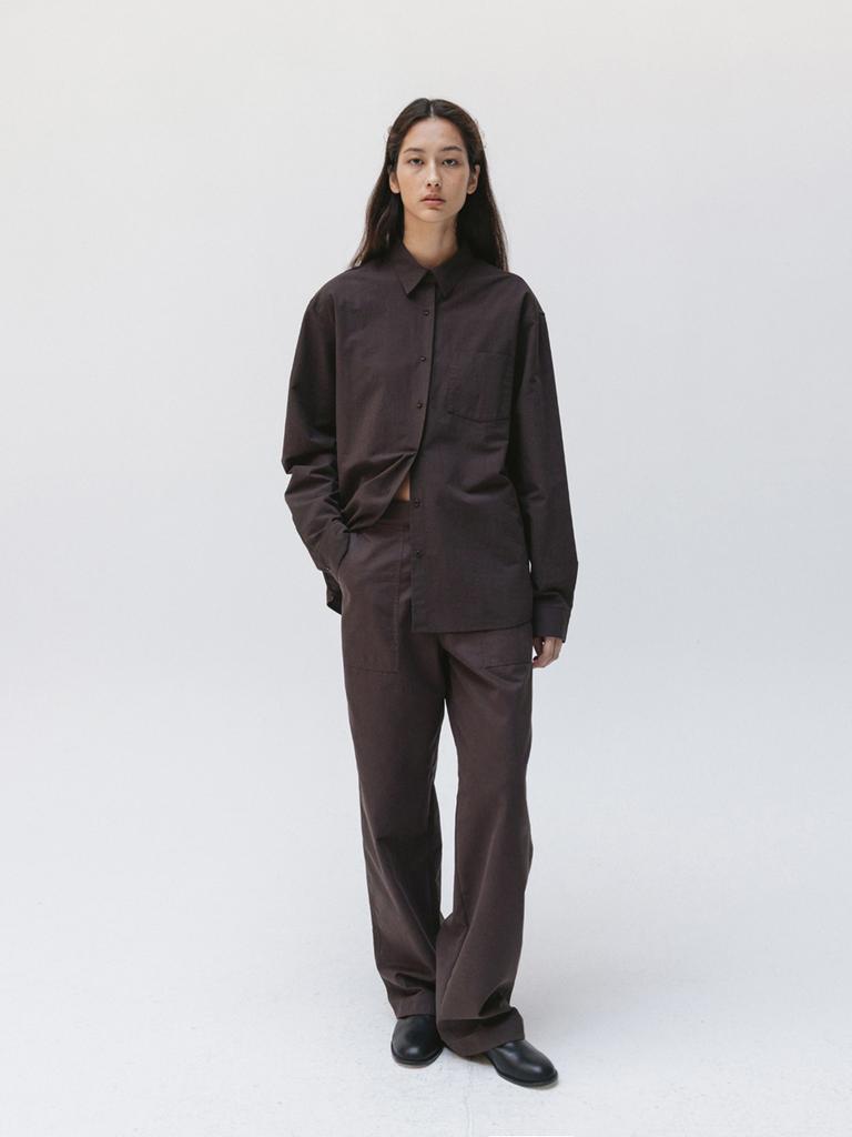 Moia Washed Plain Shirt (French Roast)