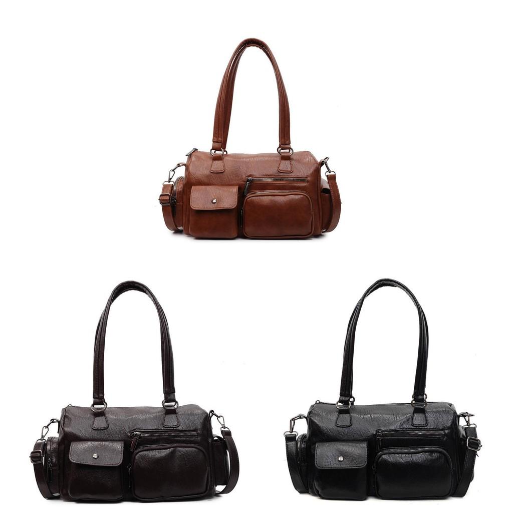 Boston Tote Bag For Women With Large Capacity Soft Pu Material Stylish Multipocket Design For Daily Use