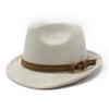 Suede top hat autumn and winter British style felt hat gentleman's small brim simple classic jazz hat Panama hat