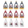 Christmas Snow Ball Lantern Lighted Santa And Christmas Tree Scene Glittering Water Snow Ball Decoration for Home Desktop Decor