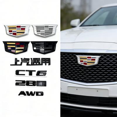New Car Front Grille Emblems Rear Trunk Logo Decals Fender Badge Cover Stickers for CT6 40T 28T AWD Auto Accessories
