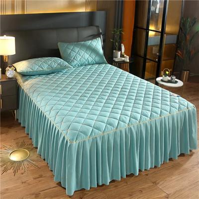Luxury Quilted Bed Skirt Winter Warm Thicken Velvet Bedspread King Good Hand Feeling Bed Cover Not Included Pillowcase