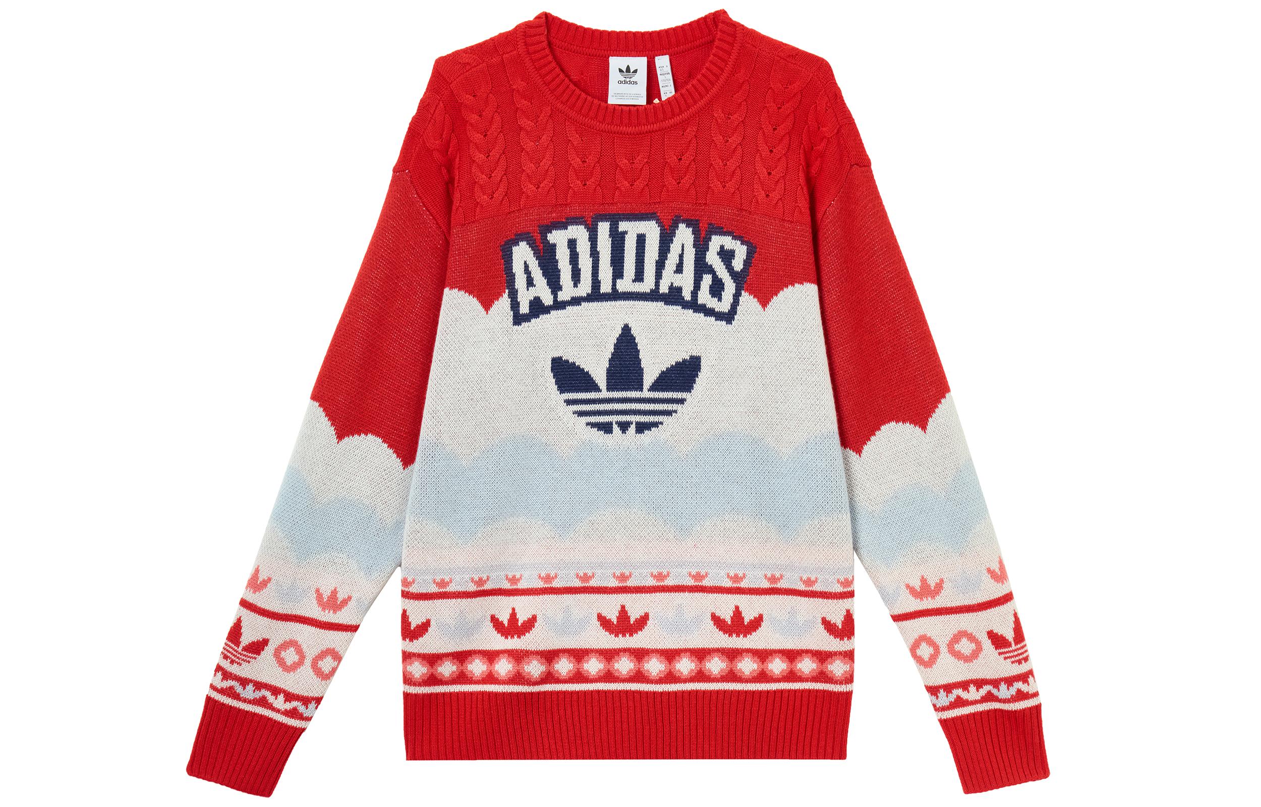 Adidas Originals Sweater Unisex Red White JL8367 S