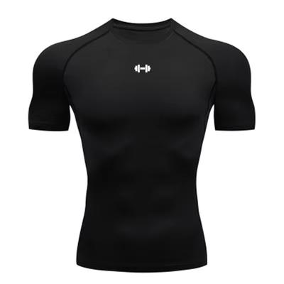 Herren Elastisches Kompressions-T-Shirt Schnelltrocknend Sportlich Athletisch Fitnessstudio Training Fitness Lässig Dehnbar Feuchtigkeitsableitend Training Elastisch Schweißresistent