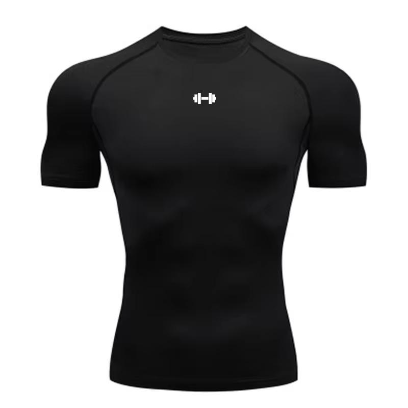 Maglietta a Compressione Elastica da Uomo Asciugatura Rapida Sportiva Atletica Palestra Allenamento Fitness Casual Elastica Traspirante Allenamento Elastica Resistente al Sudore