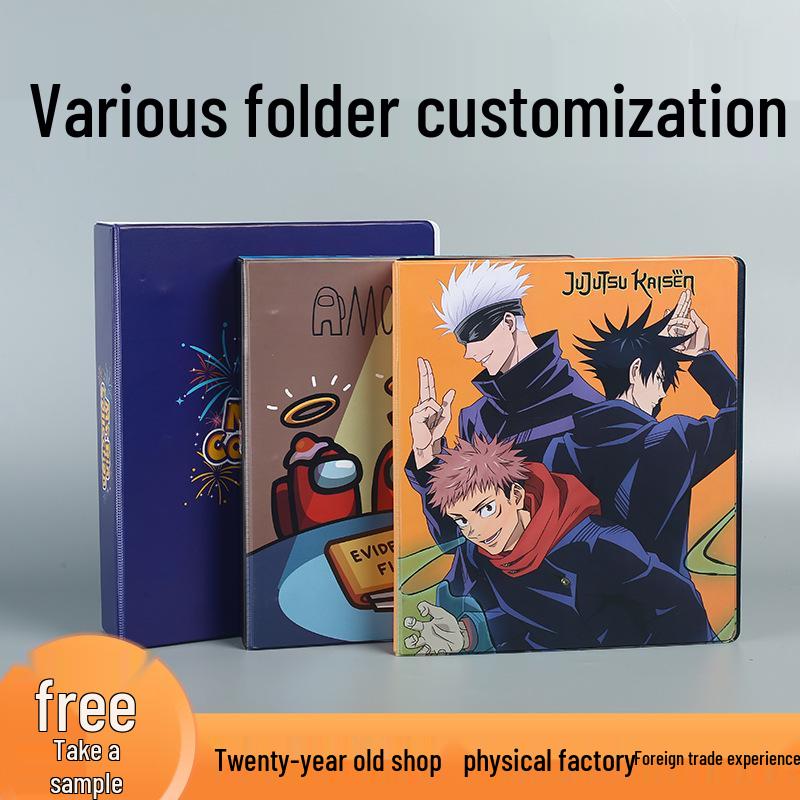 Custom PVC Printing Folder: A4/A5 Transparent Document Holder with Logo & Text Options PVC Color Printed Folder