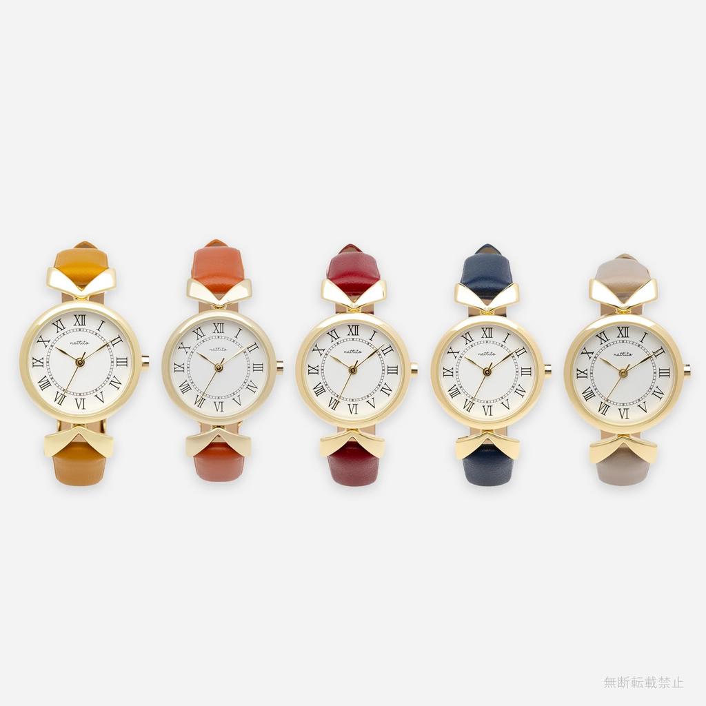 Fieldwork Priscilla Analog Watch with Leather Antique YE Women's Band, Design, Stylish, Cute, Simple, Yellow, ST306-2