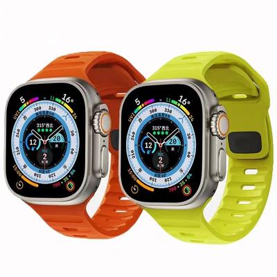 Sportovní pásek pro Apple Watch Ultra 8 7 Series 49MM 45MM Měkký silikonový gumový pásek na hodinky Řemínek pro iWatch 6 5 4 3 2 1 42MM 44MM náramek