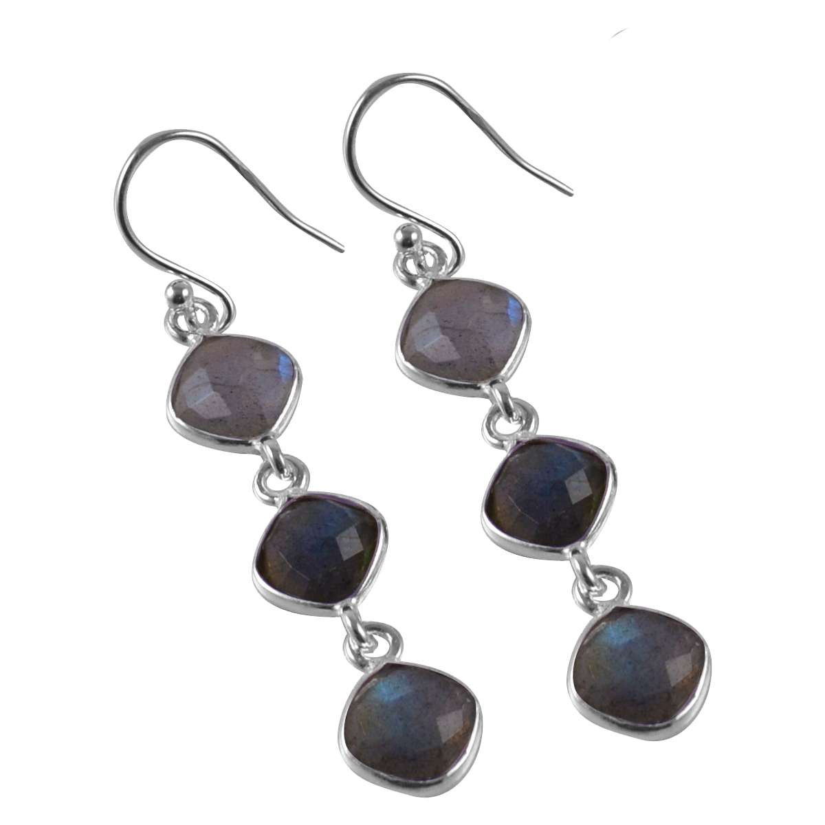 

Labradorite Gemstone Earrings Solid 925 Sterling Silver Handmade Earrings Jewelry Gift For Women And Girls E-2010