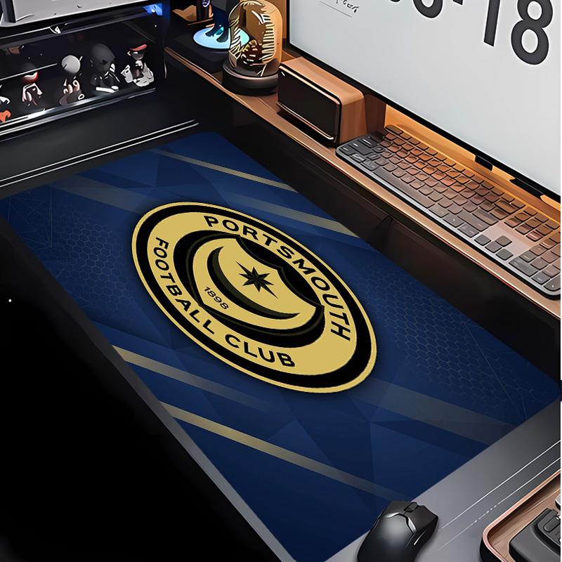 Portsmouth FC Football Pattern Mouse Pad Non?Slip Rubber Base Gaming Mousepad For Desk Office Home