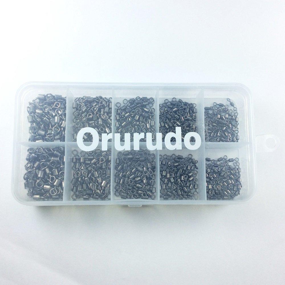 Olerud Fishing Tackle Rolling Swivels with Set of Stainless Steel Fits Fishing Rods Type Includes Case Bearings, 500, High-Strength Connectors,