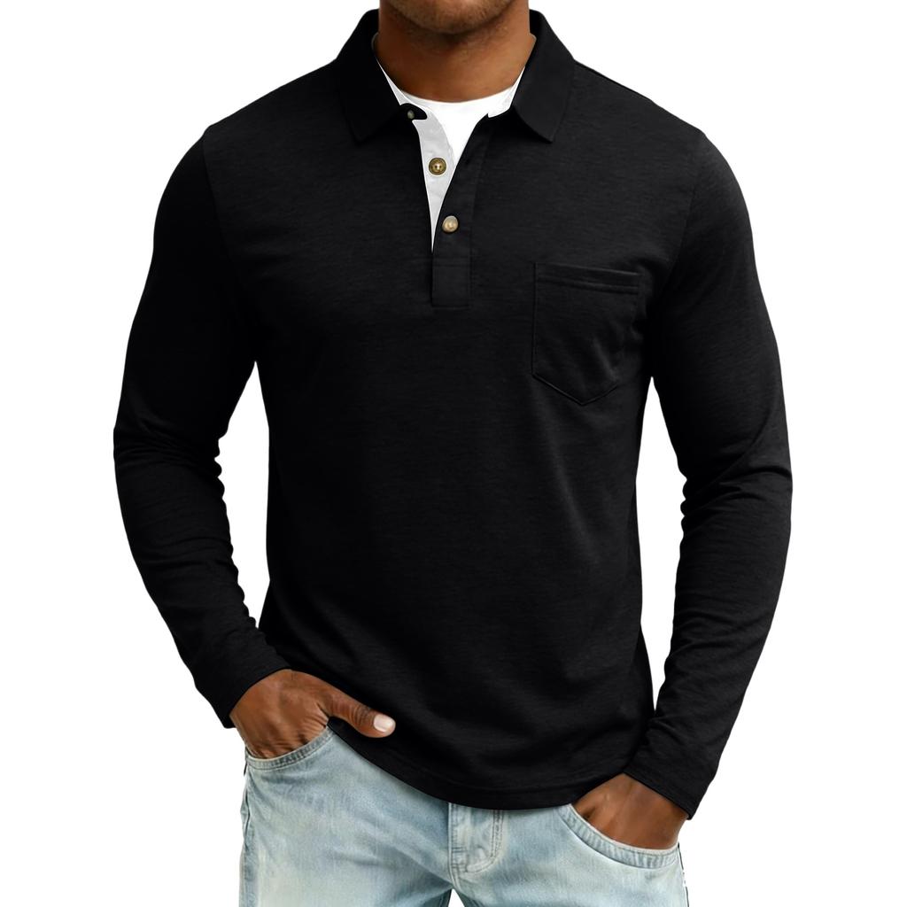 Heren Colorblock Longmouw Tops Heren Casual Mode Longmouw Tops