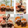 Adorable Plush Raccoon Doll Soft Stuffed Animal Toy Perfect For Kids Birthday Gifts