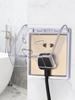 DepoGuye Bathroom Protective Cover, Splashproof Box Waterproof Cover Switch Socket, Transparent Paste Type Waterproof Socket