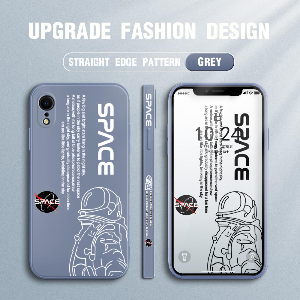 Stilvolle Astronauten-Handyhülle für Redmi Xiaomi POCO Note 10 Pro 9 9A 9T 10C 8 7 11 Lite 5G X3 M3, quadratische Kante, weich, vollständiger Kameraschutz, weiche TPU-Abdeckung