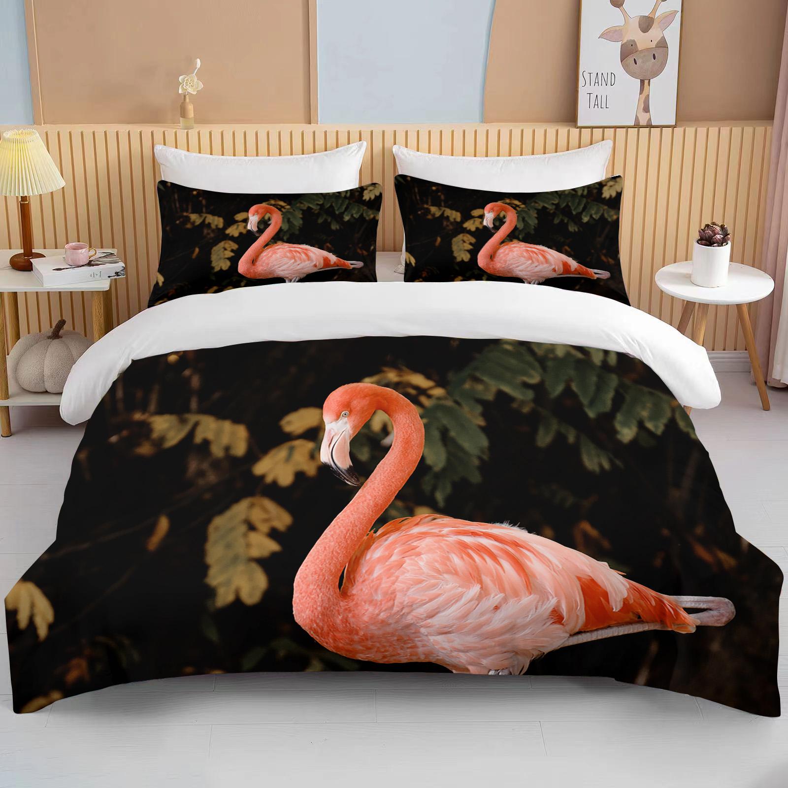

Фламинго мультяшный милый медведь каваи рождественский подарок двуспальная кровать размера кинг детское постельное белье микрофибра или полиэстер комплект пододеяльника EU single(135x200cm)