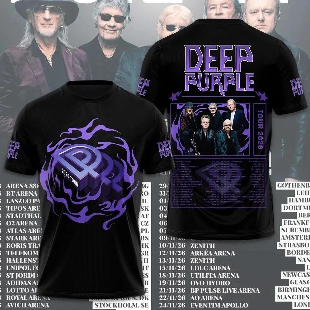 

Deep Purple Тур 2026 3D Футболка унисекс Все размеры от S до 5XL 4XL