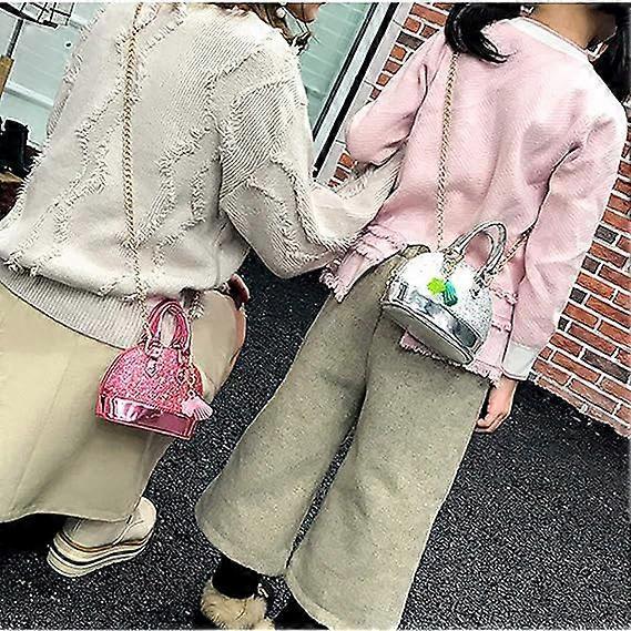 Girls' Mini Sequin Handbag Random Color Pendant Shell Shaped Cros