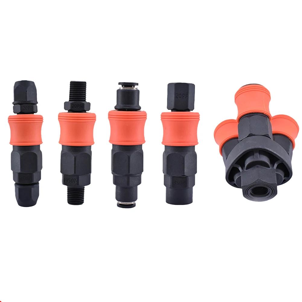 Connector Sleeve Industrial Use Air Compressor Hose Plastic Steel Fittings Air Leakage Prevention Double-ring Air Seal
