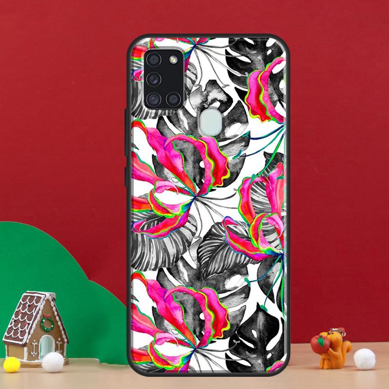 Tropical Aloha Hibiscus  Pattern Cover For Samsung Galaxy A54 A34 A14 A32 A12 A22 A52 A72 A13 A33 A53 A50 A52S A51 A71 Back Case