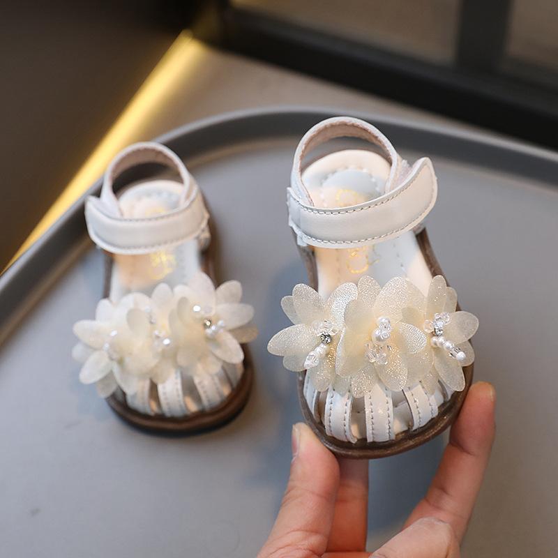 

Sandalias Детские прогулочные туфли Летние новые детские туфли Нескользящие туфли принцессы 0-3 лет Детская обувь Детская обувь Zapatos Niña 15-insole12cm бежевый