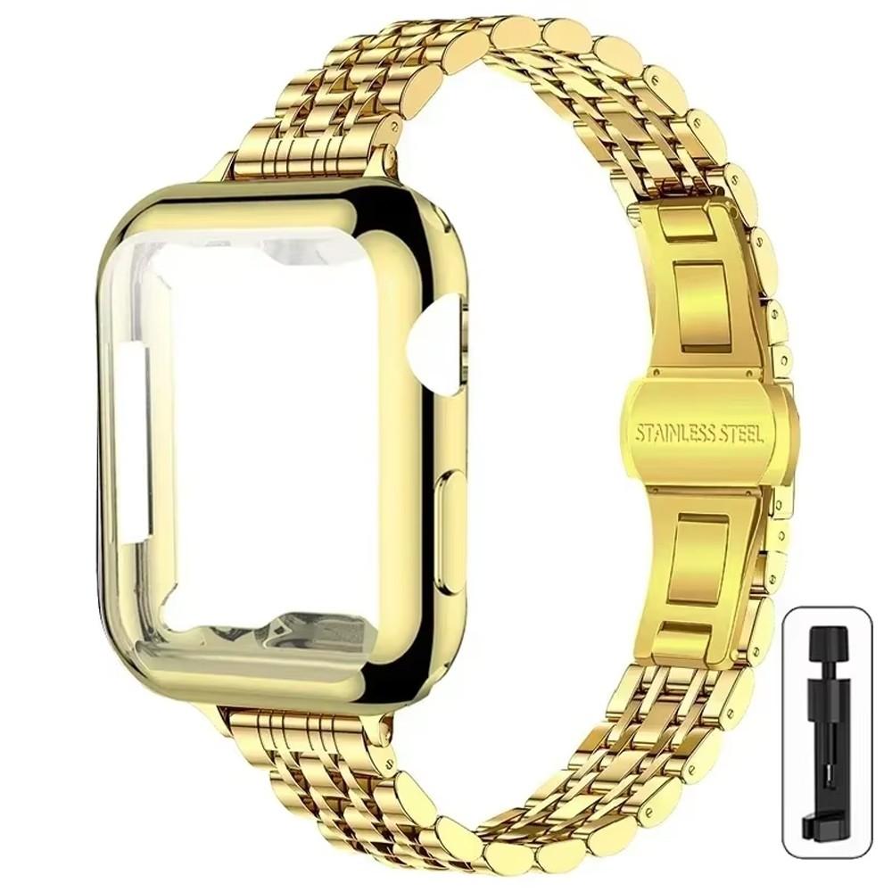 TPU-Hülle + Schlankes Armband für Apple Watch Ultra 3 2 1 49mm für iWatch 11/10/9/8/7/6/5/4/3/2/1/SE 46mm 45 44 42 41 40 38mm Armband