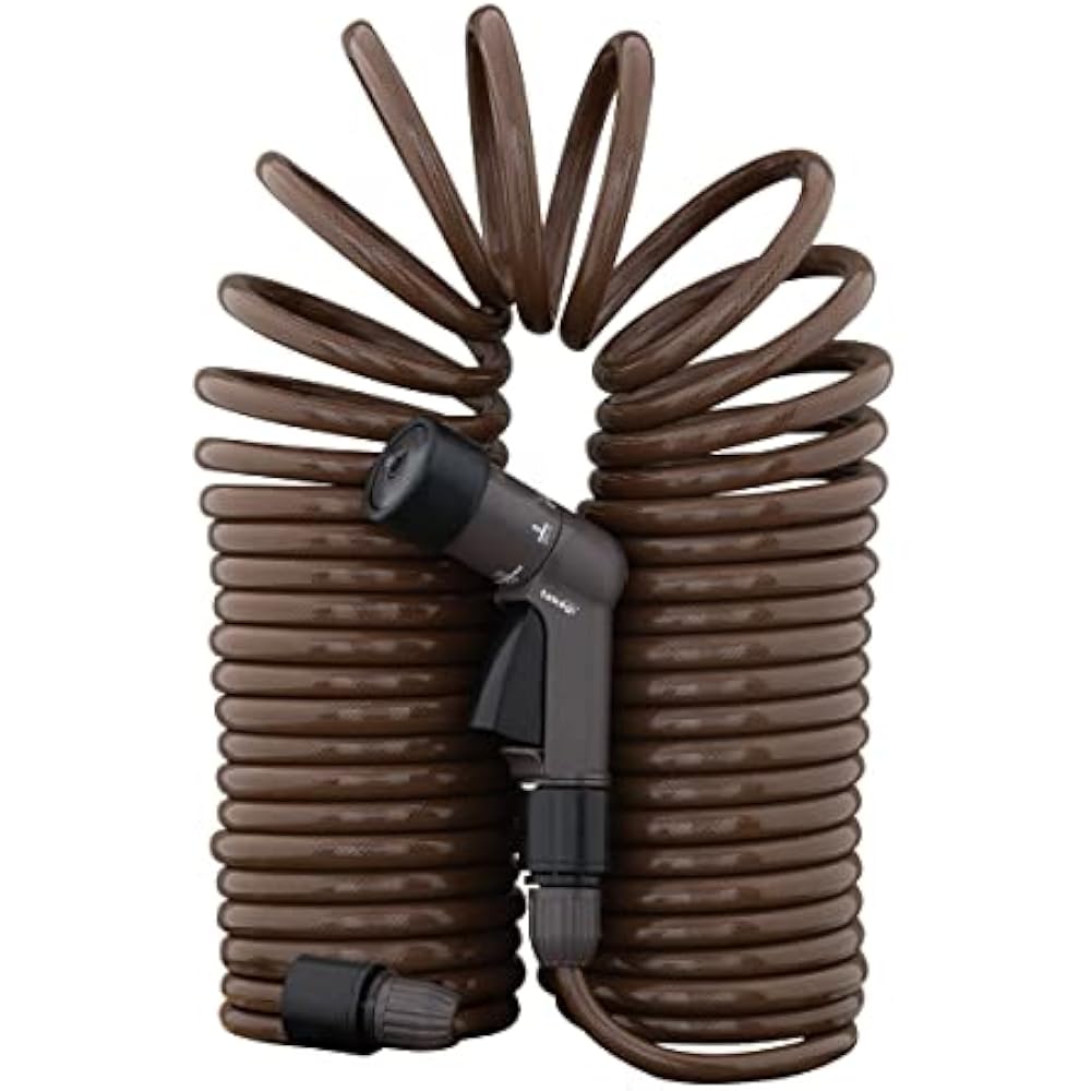 Takagi (Takagi) hose hose reel spiral G hose 15m brown stylish R015SBR