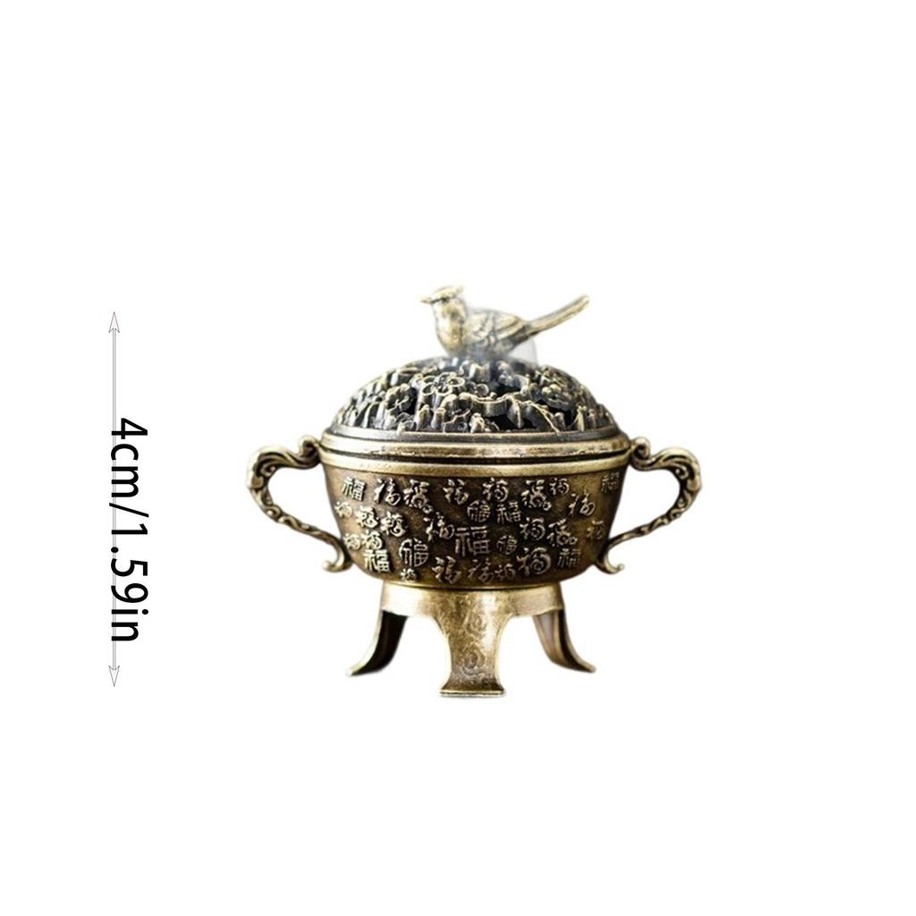 Small Incense Burner Pan Fragrance Non stick Powder Fragrance Metal Copper Alloy Incense Burner Dao Tea Peripheral Products