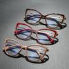 Neue Vintage Cat Eye Lesebrille Unisex Ultraleichter Metallrahmen Blaulichtfilter Presbyopie Brille Damen Beliebte Brillen