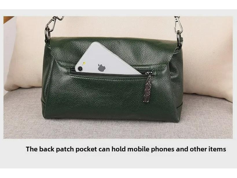 Sac bandoulière en cuir pour femme Xidi Paul 2025, style européen et américain – Grande capacité, design à rabat