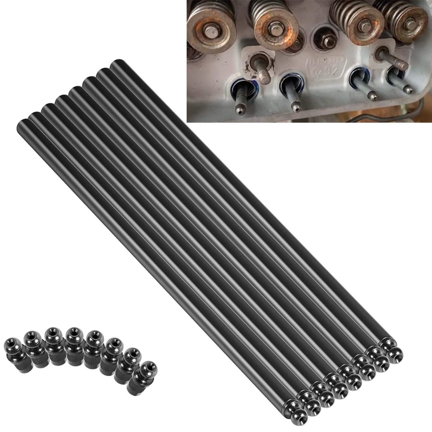 

Push Rods Fit for Air-Cooled Vw Engines, 3/8 11.60 Long Cut to Length (Pack of 8)