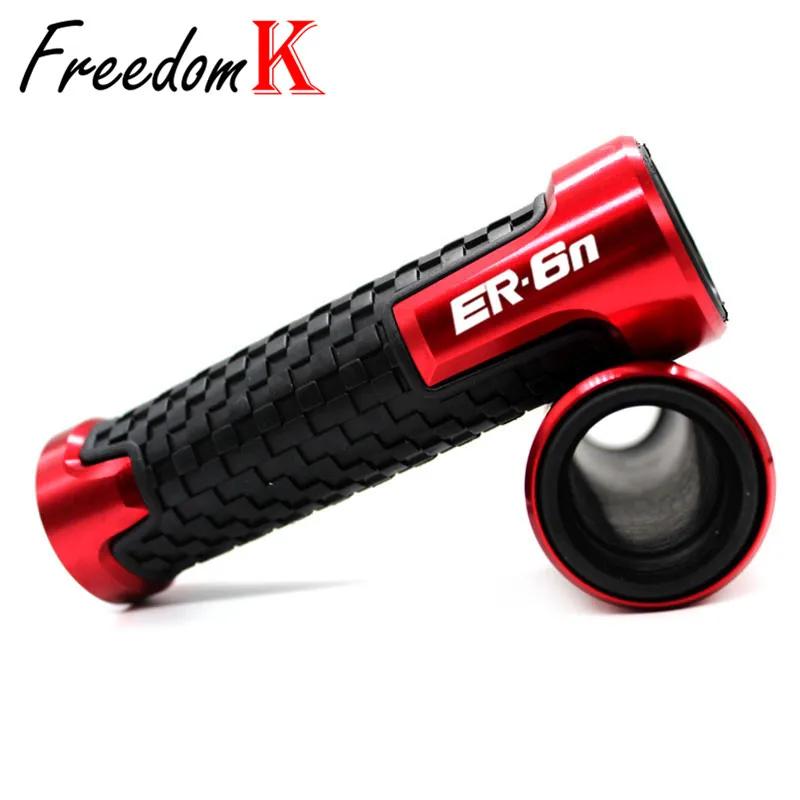 For NINJA ER 6N ER6N 7/8" 22mm CNC Handlebar Grips ER-6N Motorcycle Accessories