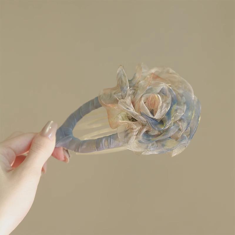 Супер Сказочный Размер Сетчатый Розовый Утиный Клюв Зажим Для Волос Женский Затылок Высококлассный Аксессуар Акула