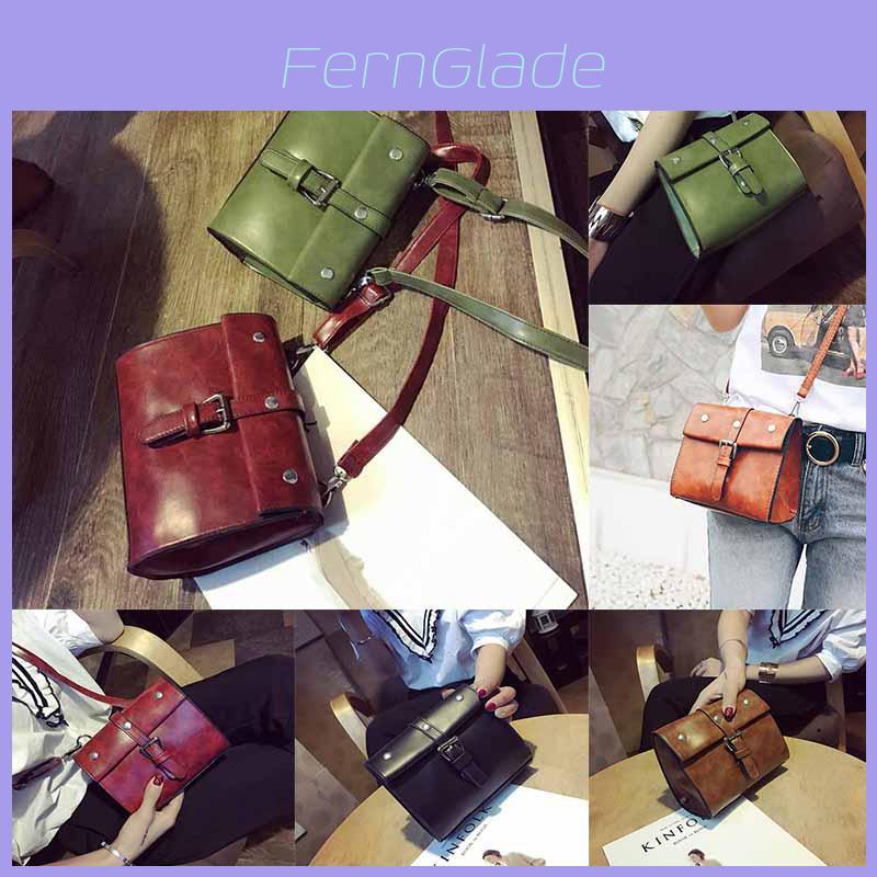 Elegant Vintage Style Pu Leather Crossbody Bag For Women In Brown Chic Small Square Design
