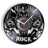 Skelett Hand Rock Vinyl Schallplatte Wanduhr Für Schlafzimmer Retro Musikalbum Langspielplatten Wanduhr Schwarz Punk Schädel Rock & Roll Geschenk