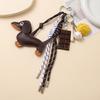 Multipurpose Sausage Dog Key Pendant Sturdy PU Materials Construction with Attention to Detail Daily Casual Wear