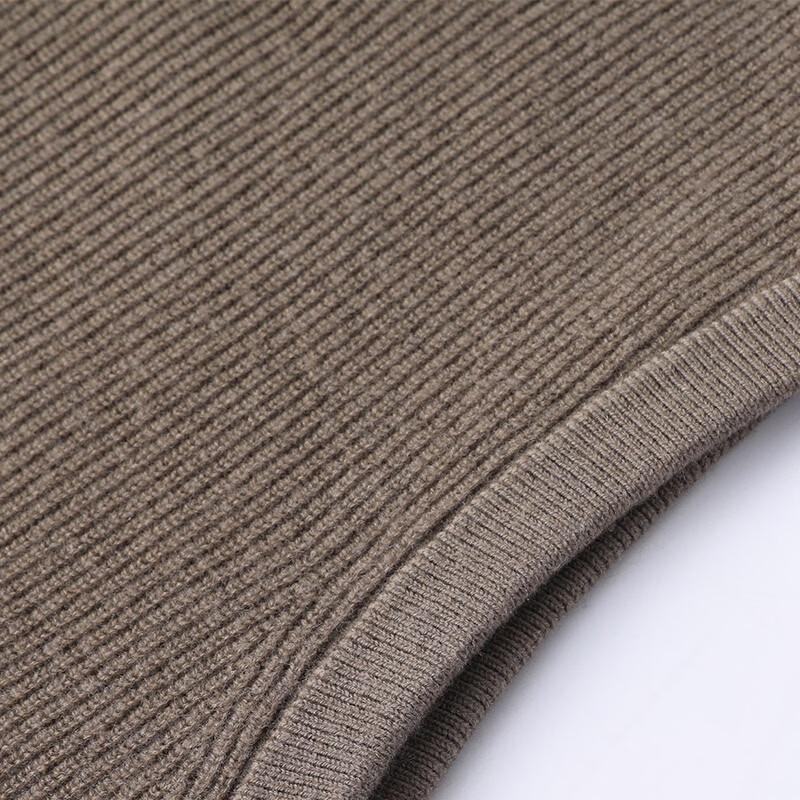 FORTEI Men's 100% Wool Sleeveless Knit Vest Cardigan
