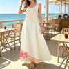 Women's Summer Sleeveless Cotton Maxi Dress, Loose Simple Style Beach Vacation Dress, Casual Wear for Beach, Daily Outings & Holiday Parties