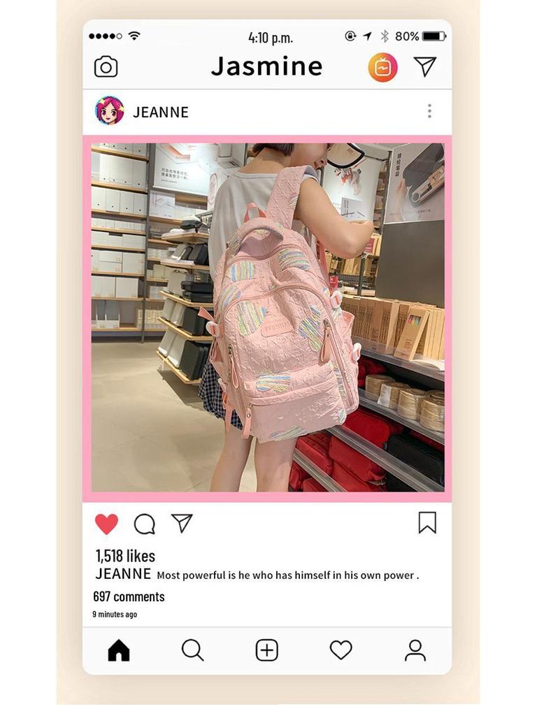 High-Capacity Soft Girl Japanese-Style College Backpack