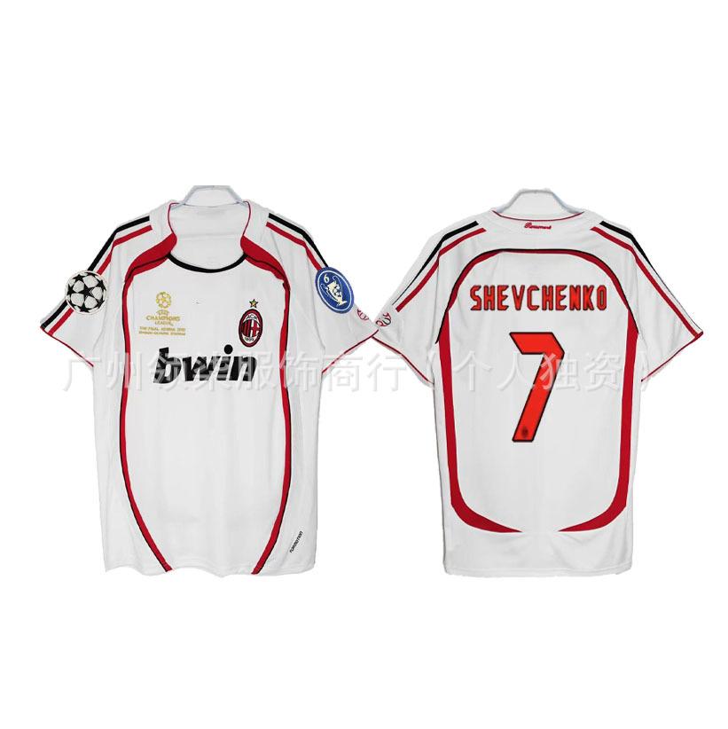 AC Milan retro jersey 0607 season Kaka Maldini Ronaldini Ronaldinho Pirlo collector's edition football jersey