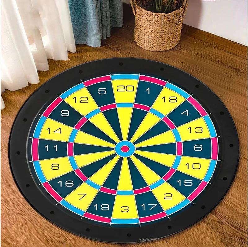 Fashion Sport Dart Target Round Carpet Room Decor Area Rug Carpets for Living Room Bedroom Table Alfombra Kid Non-slip Floor Mat