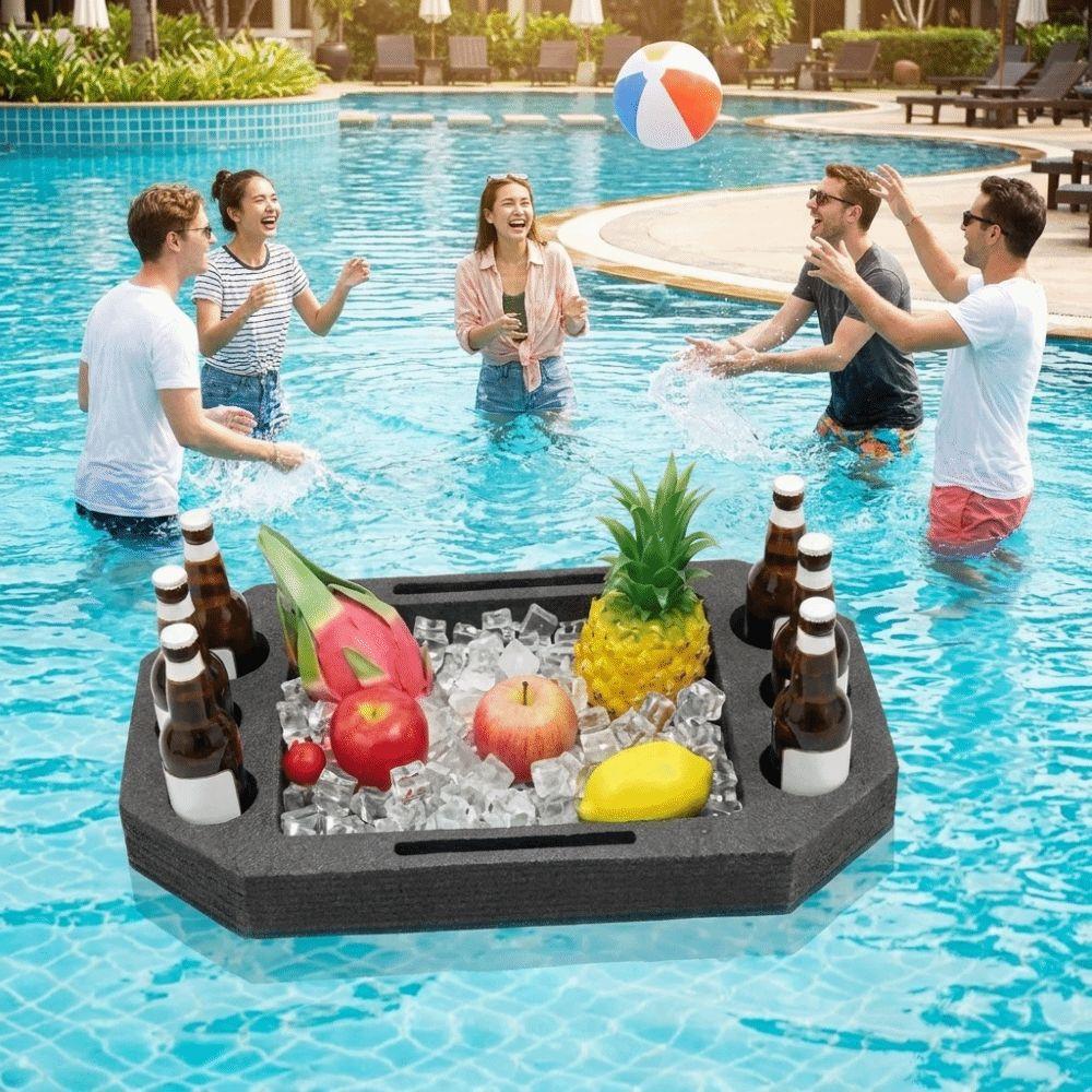 Waterproof Floating Drink Rack Multi-Hole Pool Drink Float Creative Drink Floating Tray Party