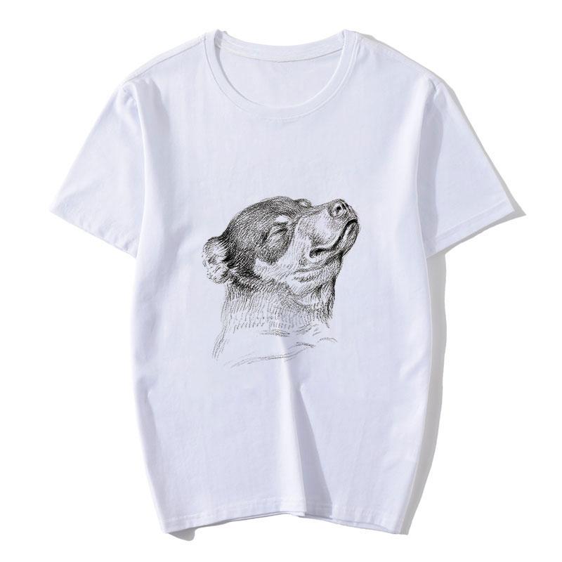 

Kawaii Dog Print Tshirt Summer Fashion 2025 Shirts Graphic Tee Women T-Shirt Harajuku Tumblr Aesthetic Vintage Short Sleeve XXXL білий