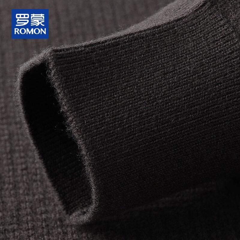 ROMON Men's 100% Pure Wool Half-Turtleneck Pullover Sweater